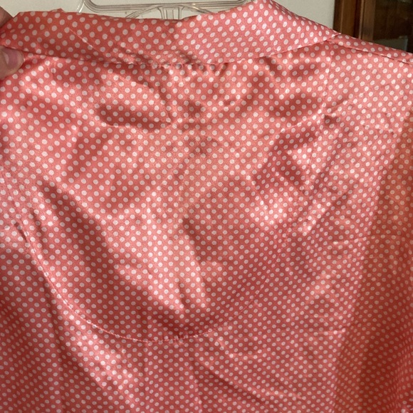 ❗️SALE❗️Adonna Polka Dot Vintage Silky Pajama Set Women’s Large Peach Color EUC - Picture 11 of 16